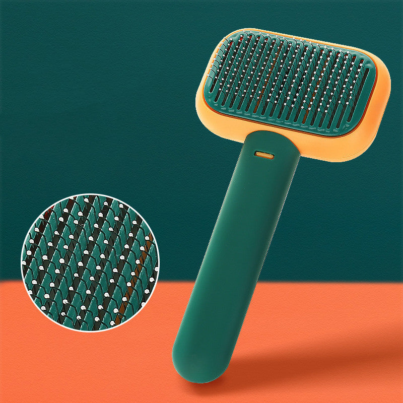 Brosse à poils pour animaux de compagnie, peigne de massage pour poils de chien et chat, brosse à nœud ouvert, outil de nettoyage et de toilettage, peigne en acier inoxydable