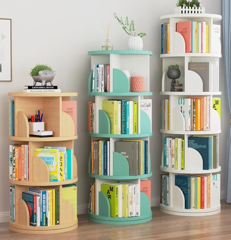 Floor-to-ceiling Simple Multi-layer Creative Home Direct Selling Revolving Bookshelf