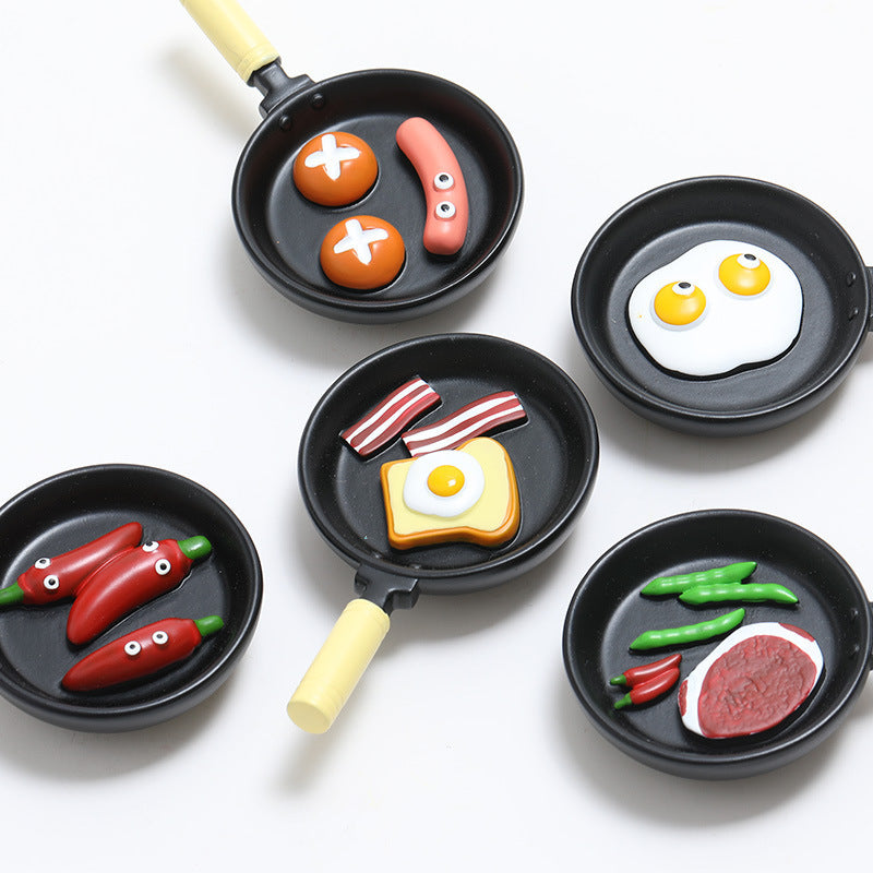 Simulation Frying Pan Refridgerator Magnets Magnet Food Toy