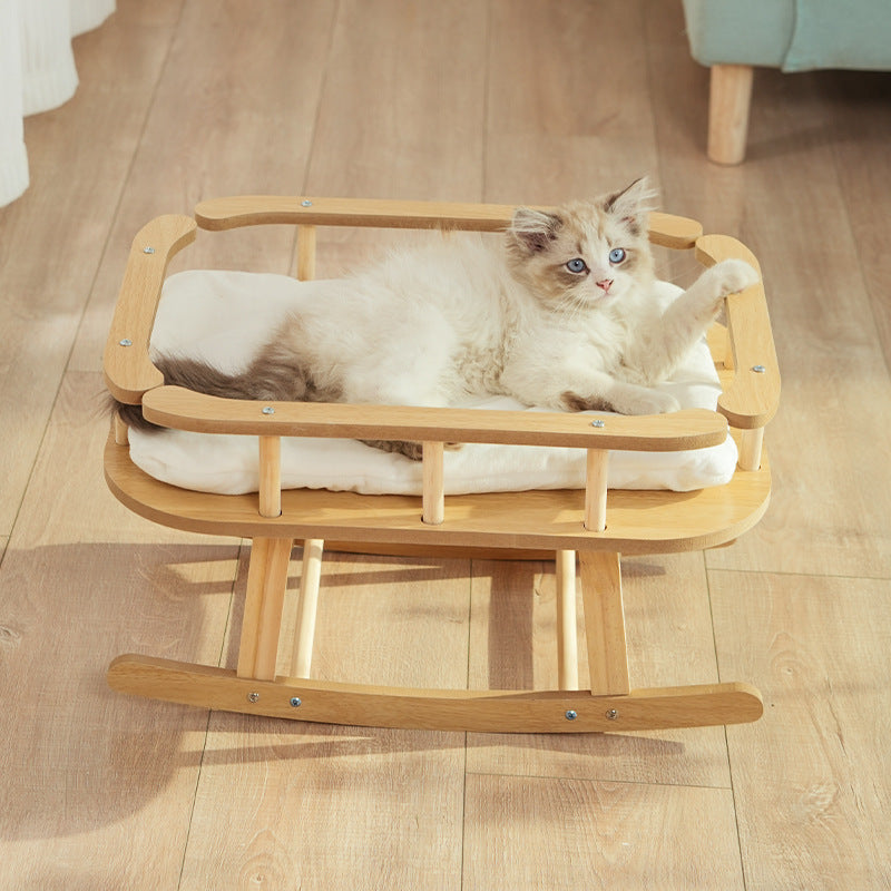 Cat Nest Wooden Pet Hammock Swinging Simple Large