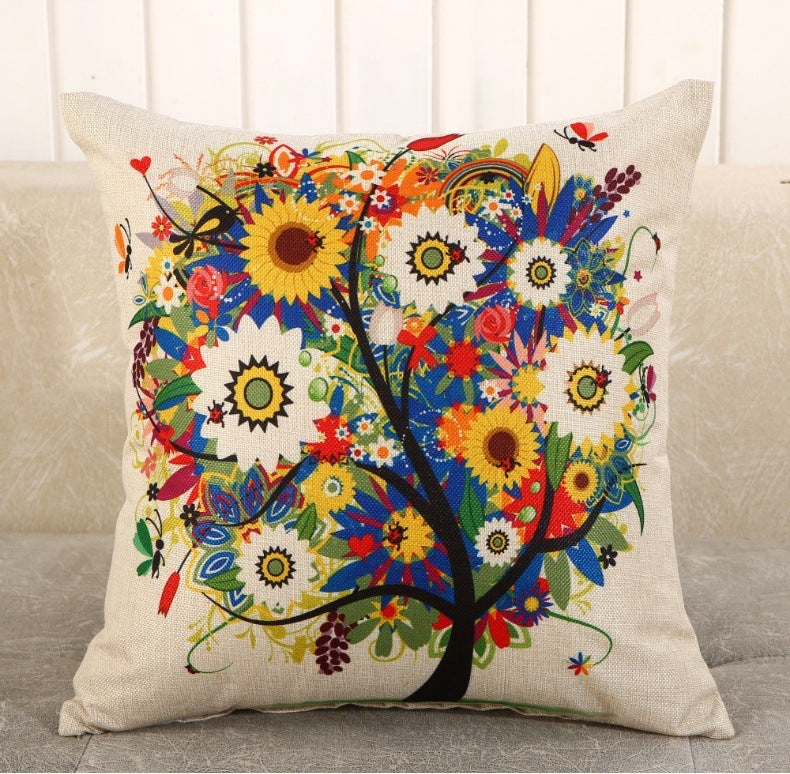 Fabric Decoration Supplies Car Gift Linen Printed Pillows Bedside Cushion Couch Pillow