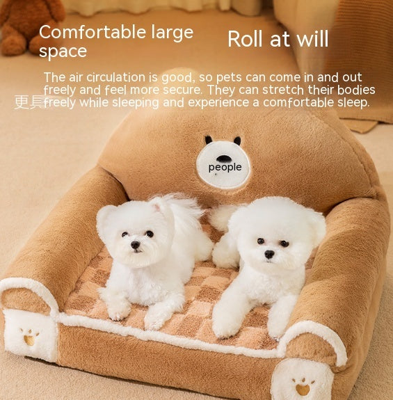 Kleine Und Mittlere Hunde Teddy Bichon Winter Warm Enthaart Angora Hund Bett Katze Sofa