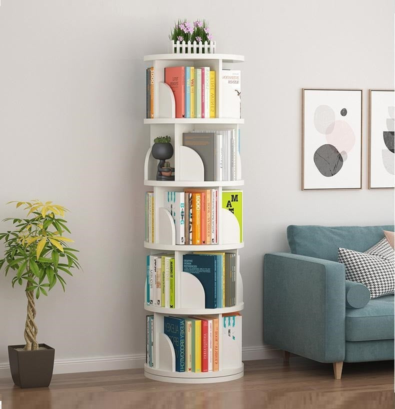 Floor-to-ceiling Simple Multi-layer Creative Home Direct Selling Revolving Bookshelf