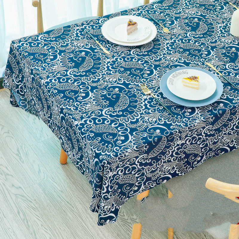 Tablecloth Printed Cotton Linen Table Cloth Rectangle