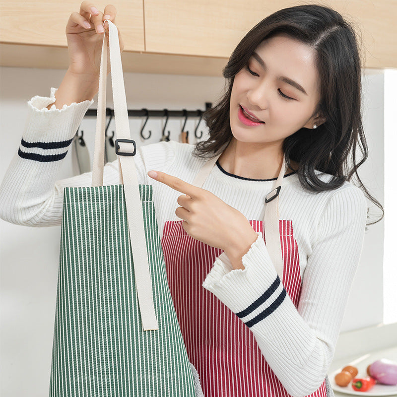 Women Aprons Waterproof Adjustable Neck Strap Absorbent Cooking Gardening BBQ Baking Sleeveless Kitchen Apron with Pocket