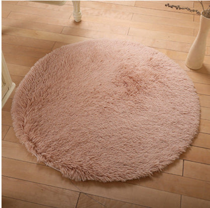 Tapis rond moelleux pour décoration de salon, tapis en fausse fourrure, tapis en peluche long pour chambre d'enfant, tapis à poils longs, tapis moderne