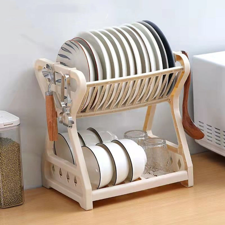 Kitchen Double Stacking Dish Rack Draining Shelf