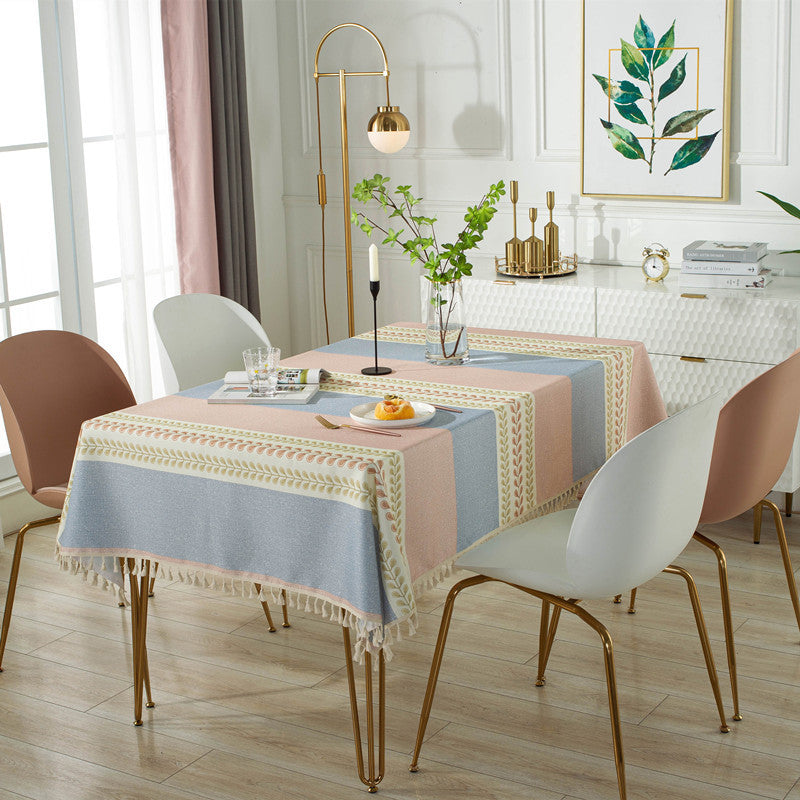 Table à thé, table à manger, bureau, nappe, tissu, nappe anti-poussière, imperméable à l'eau pour la maison