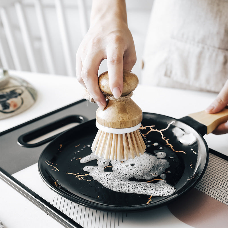 Pot brush chopping board sisal long handle non-stick pots and dishes, bowls, washing dishes, cleaning stoves