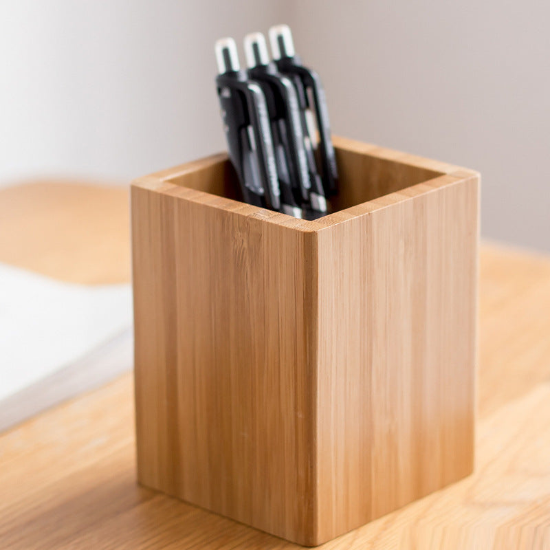 Bamboo pen holder stationery