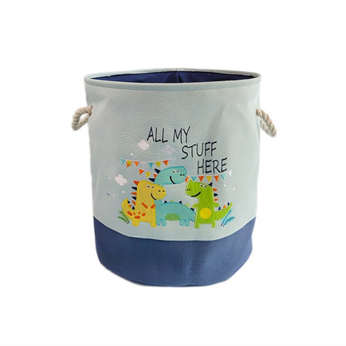 Foldable Cartoon Toy Storage Basket Cotton Linen Storage Bucket Baby Dirty Clothes Basket Lou