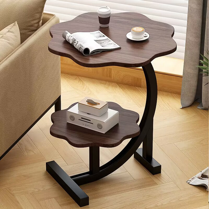 Small Coffee Table Home Living Room Table Floor Creative Double Layer Small Round Table