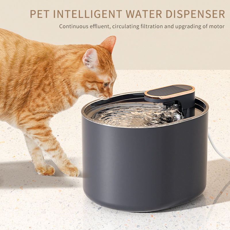 Automatischer Wasserbrunnen für Haustiere mit Stummschaltung, Wasser-Futternapf, USB-Aufladung, automatischer elektrischer Futterspender für Haustiere, Trinkspender für Katzen, Hunde, Haustiere