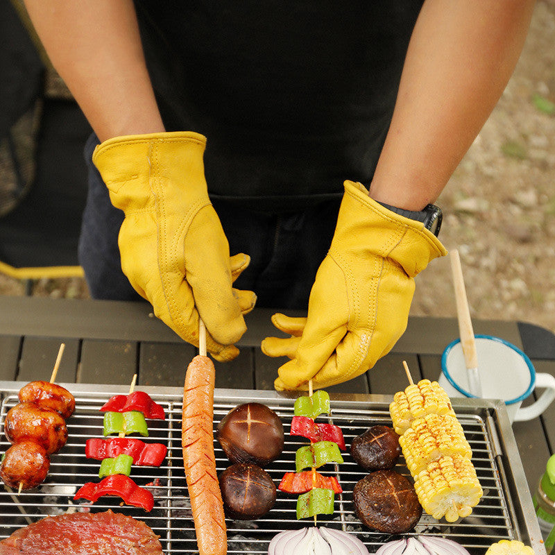 Fournitures de camping d'hiver en plein air Gants de barbecue Isolation thermique anti-brûlure