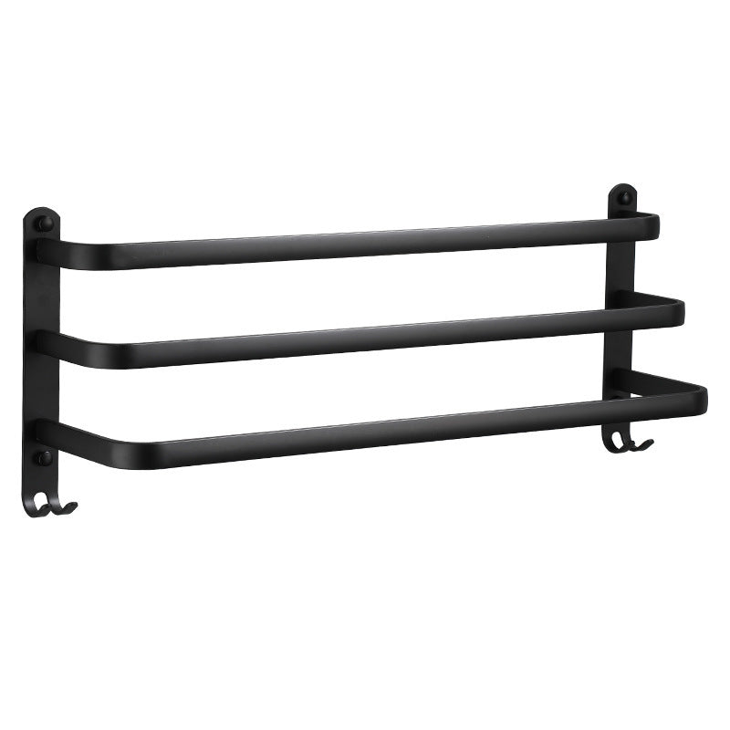 Black space aluminum towel rack