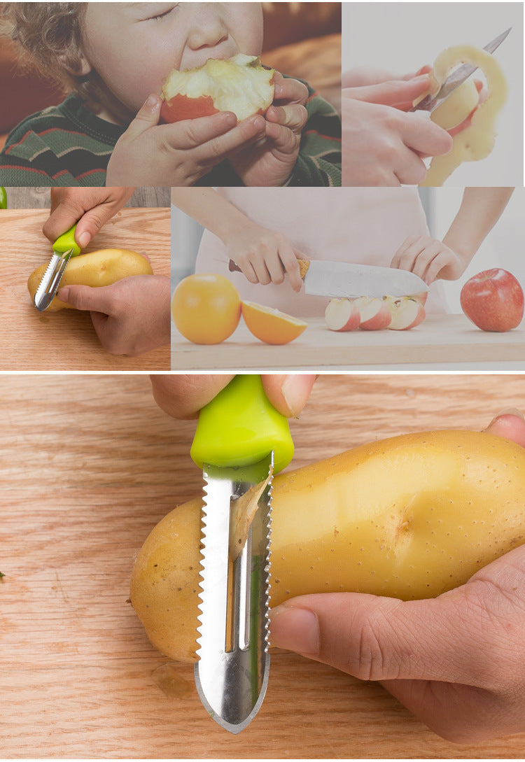 Peeler Dual-purpose Peeler Fruit Vegetable Potato Peeler Kitchenware Household Paring Knife Multi-purpose Stainless Steel Scales Scraper