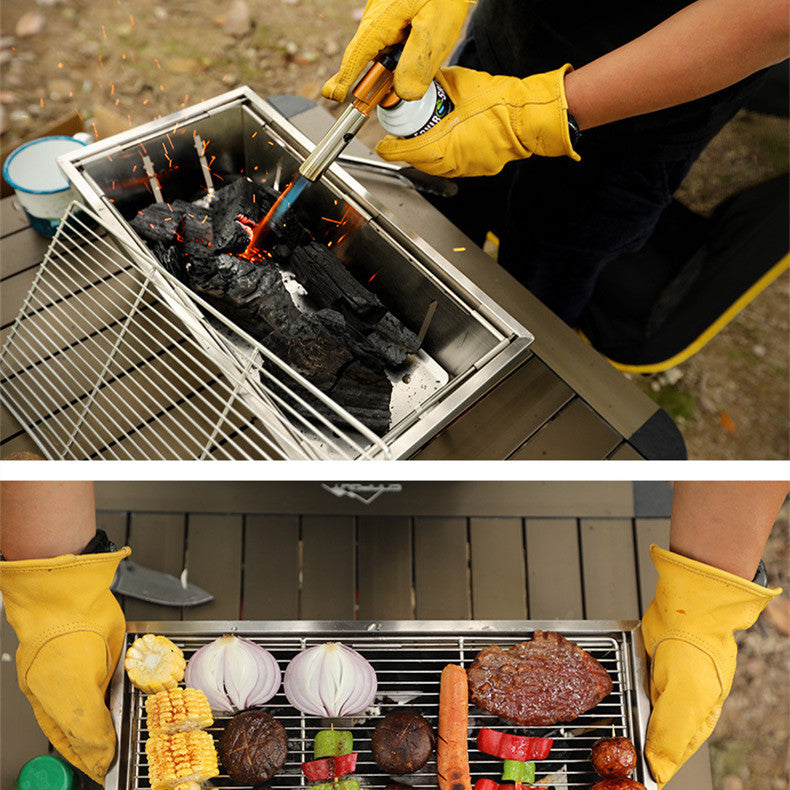 Fournitures de camping d'hiver en plein air Gants de barbecue Isolation thermique anti-brûlure