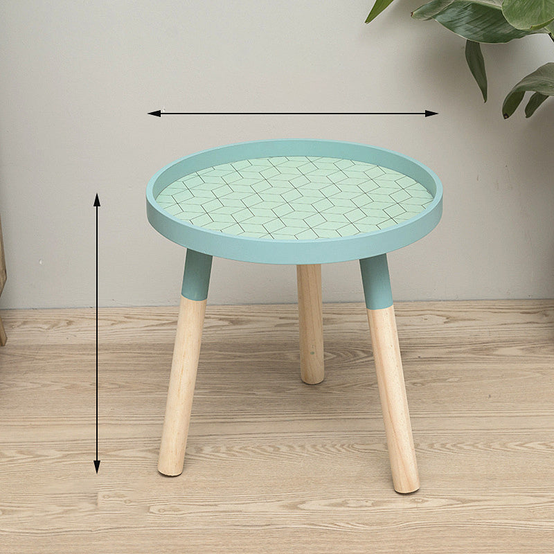 Salon nordique, petite table basse, table basse ronde, mini table de chevet ronde