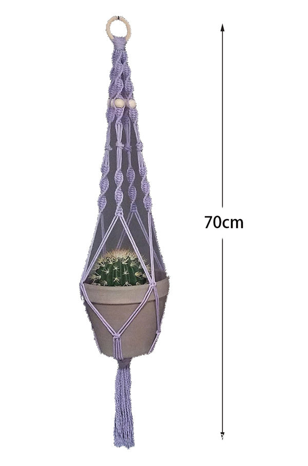 Woven Hanging Basket Hanging Rope Hanging Basket Plant Pot Green Plant Net Pocket Balcony