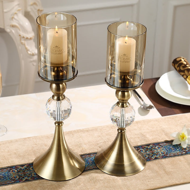 Fashion Simple Dining Table Glass Candle Holder Home Decoration Crafts