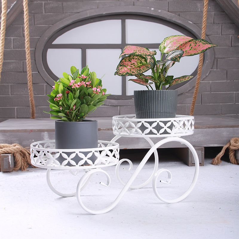 European Style Wrought Iron Flower Room Built-in Shelf