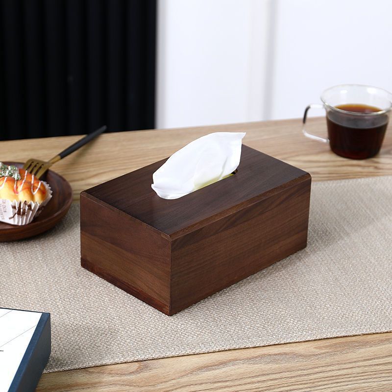 Bamboo And Wood Tissue Box Desktop Exquisite Luxury Draw Paper