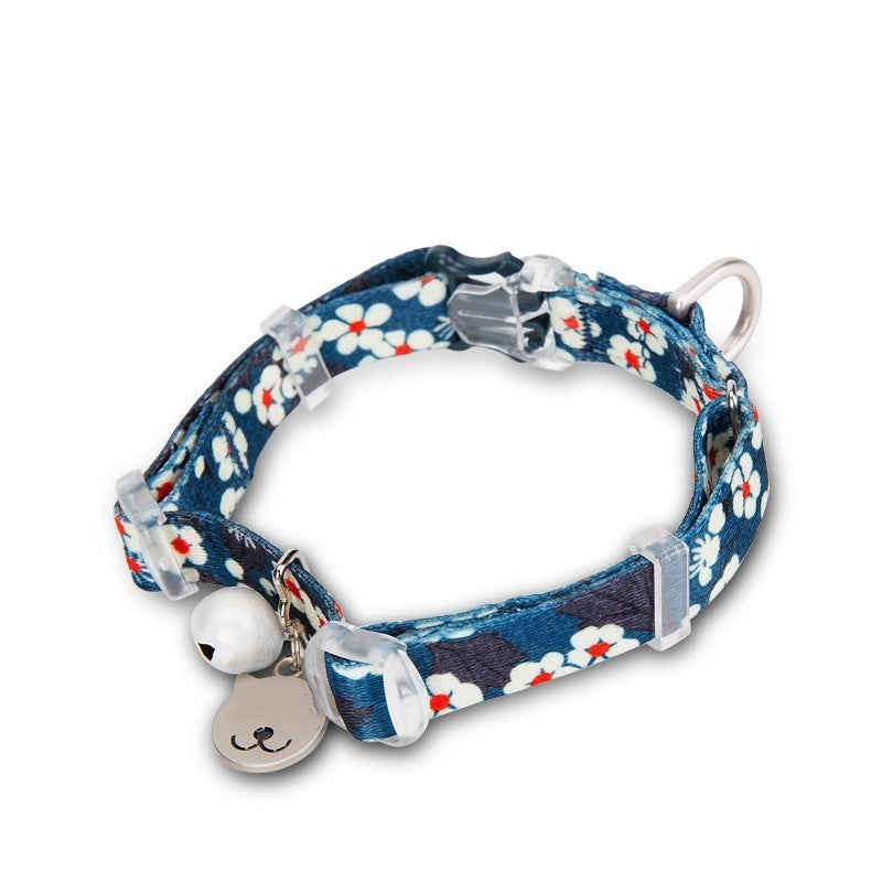 Pet Cat Brand Bell Fragmented Flower Collar