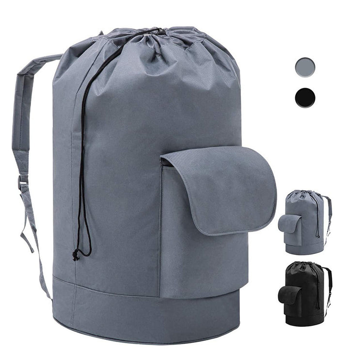 Sac à linge portable en tissu Oxford avec bandoulière et cordon de serrage