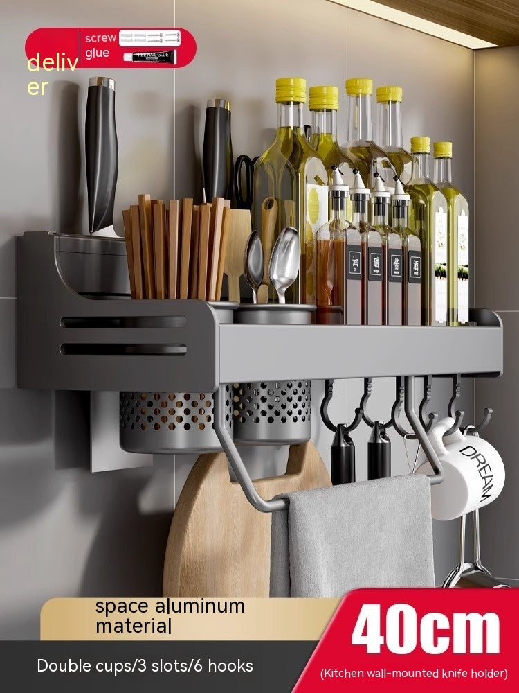 Punch-free Kitchen Rack Wall-mounted Multi-function