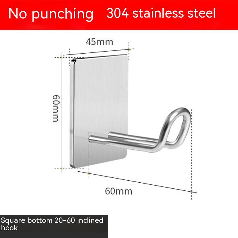 Strong Adhesive Punch-free 304 Stainless Steel Hook