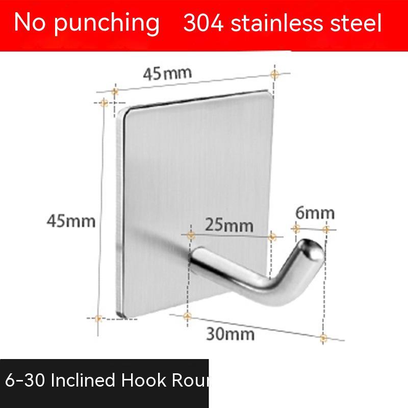 Strong Adhesive Punch-free 304 Stainless Steel Hook