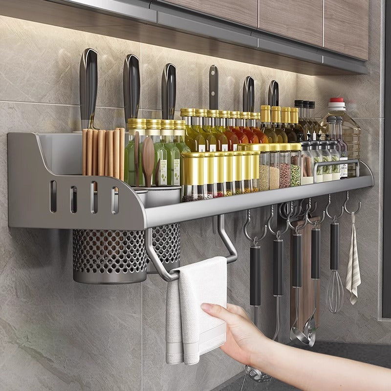 Punch-free Kitchen Rack Wall-mounted Multi-function