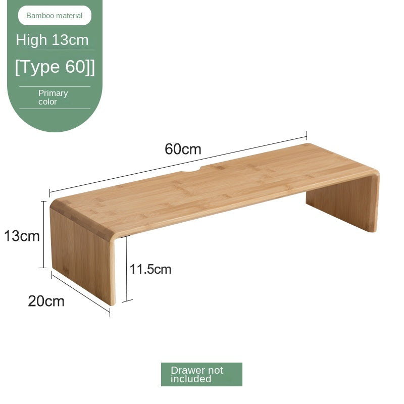 Nan Bamboo Computer Monitor Booster Organiser