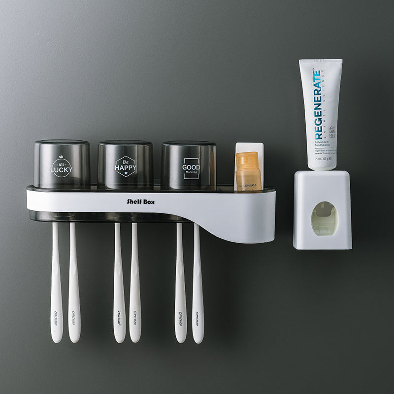 Toothbrush rack free perforation gargle wall-mounted cup