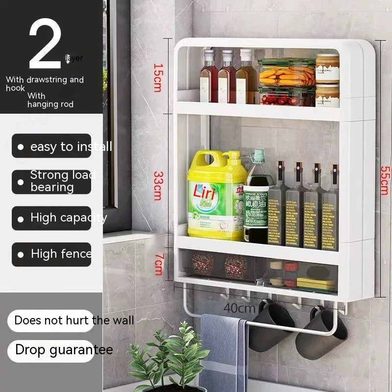 Kitchen Rack Punch-free Wall-mounted Household