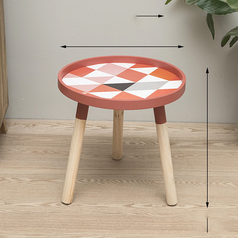 Salon nordique, petite table basse, table basse ronde, mini table de chevet ronde