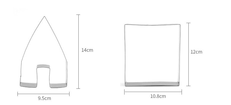 Emporte-pièces en acier inoxydable pour gâteaux de Noël, moule à biscuits, emporte-pièce pour fondant, outils de cuisson DIY