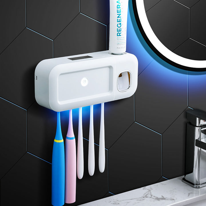 Punch-free Multifunctional Disinfection Toothbrush Holder