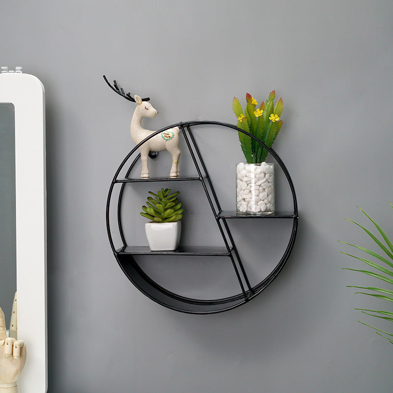 Nordic style living room wall ins rack