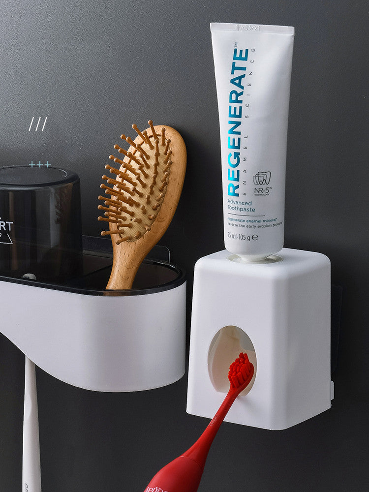 Toothbrush rack free perforation gargle wall-mounted cup