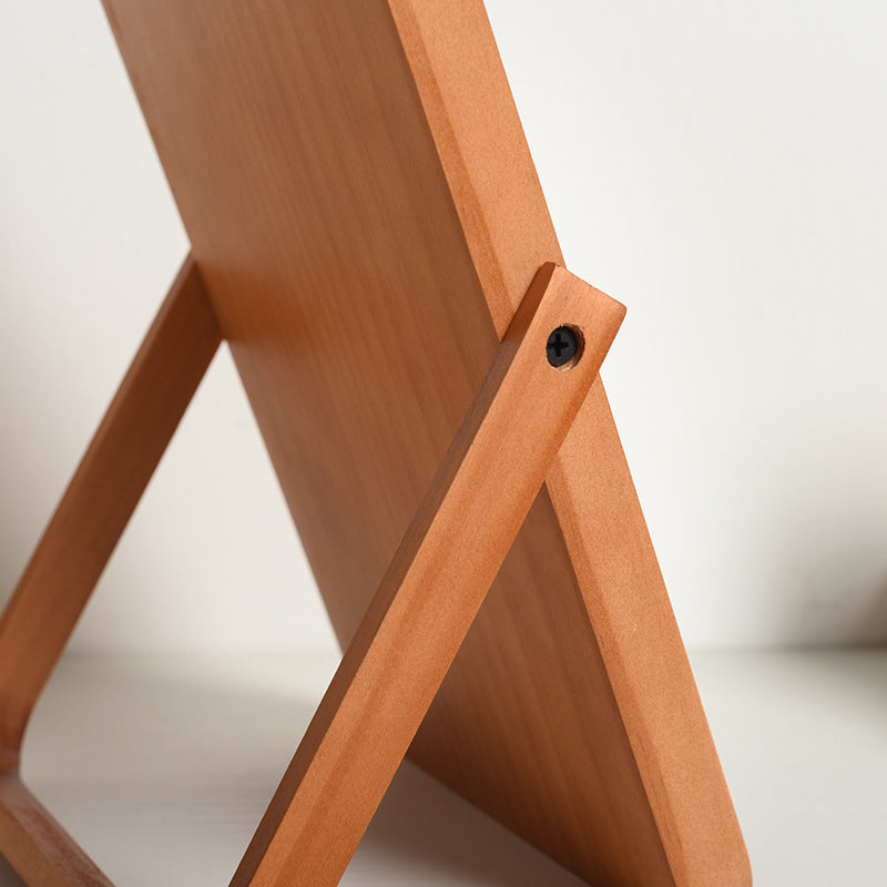 Miroir de maquillage de bureau en bois pour s'habiller