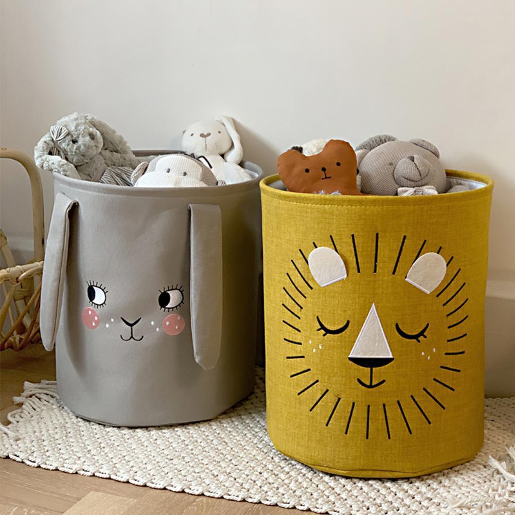 Fabric Toy Embroidery Storage Bucket