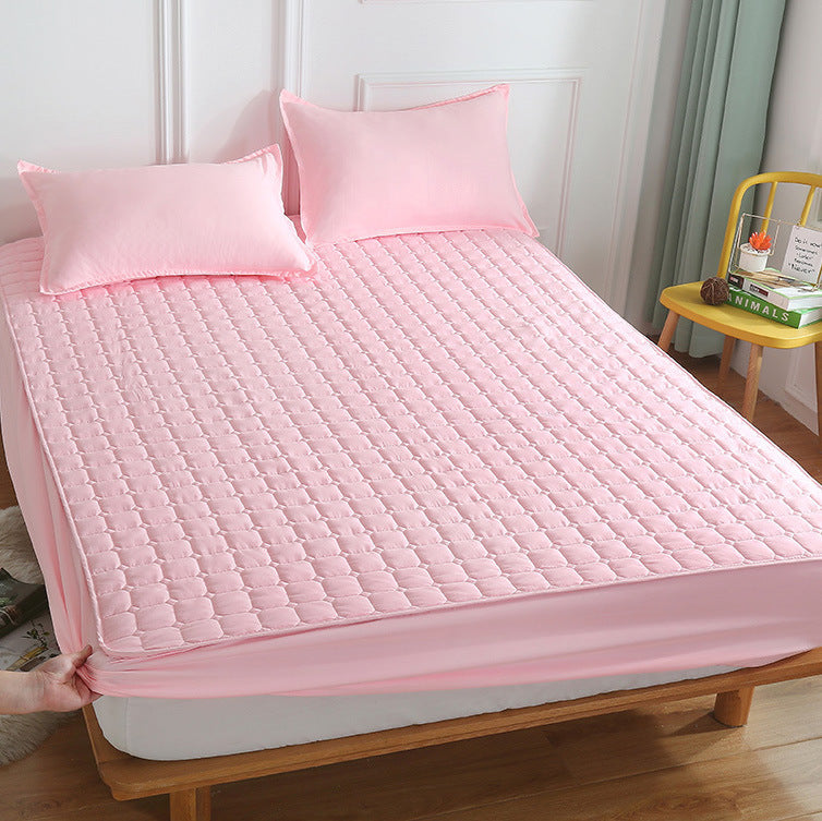 Thickened Quilted Fitted Sheet Single Piece Bedspread Protector