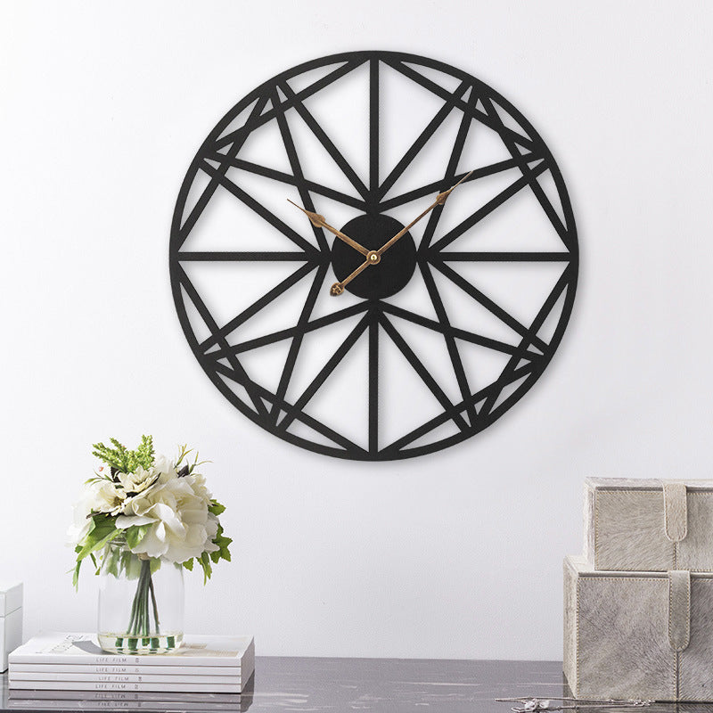 Iron wall clock living room silent wall clock