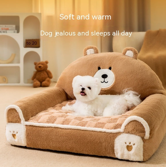 Kleine Und Mittlere Hunde Teddy Bichon Winter Warm Enthaart Angora Hund Bett Katze Sofa