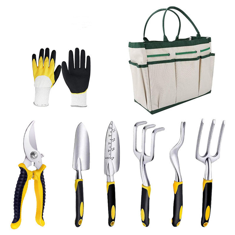 Ensemble de 8 outils d'extérieur pour pelle de jardin en alliage d'aluminium