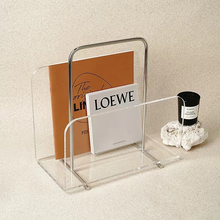 Acrylic Portable Magazine Rack Ins Style Desktop Storage