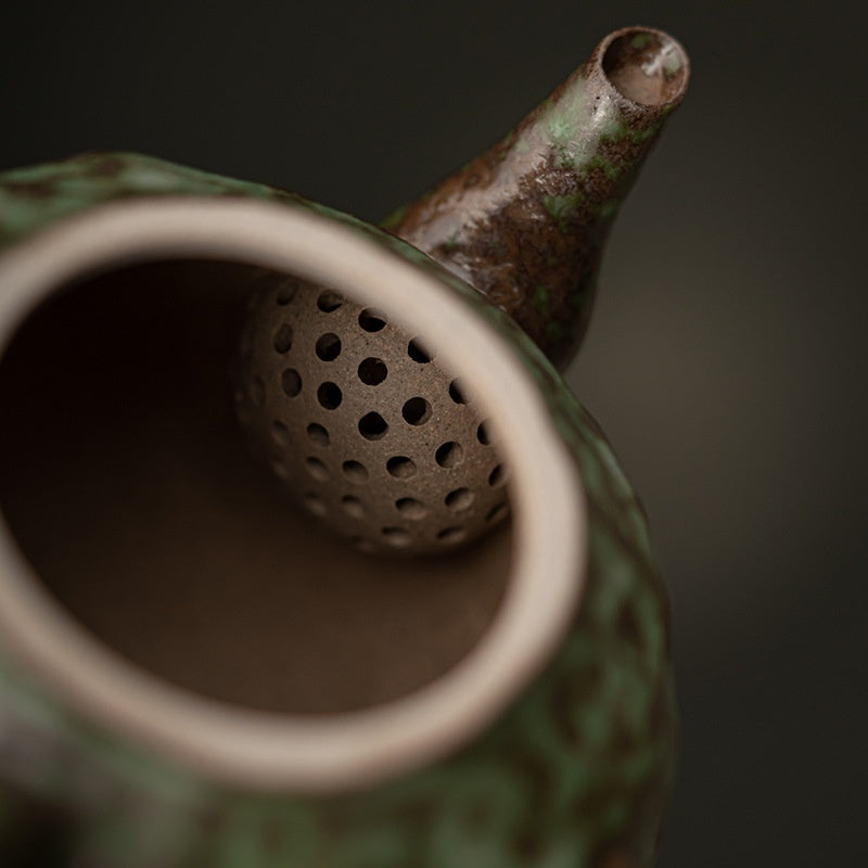 Bronze Glazed Flowing Year Pot, Retro Brewing Tea And Boiling Water