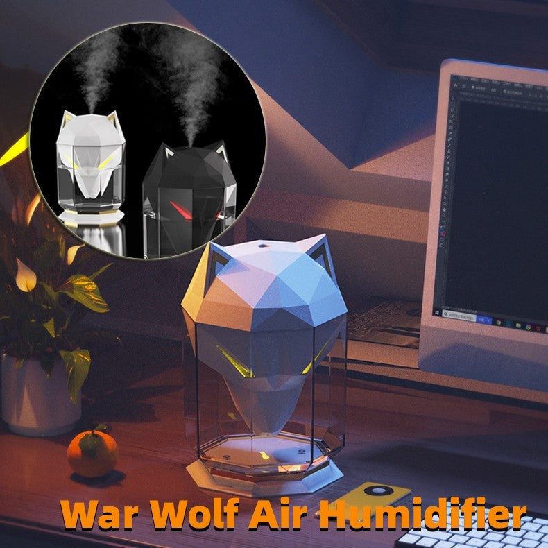 War Wolf Luftbefeuchter Ultraschall-Luftverteiler Bunte Lichter Luftbefeuchter Luft Nano Spray Home Desktop Supplies