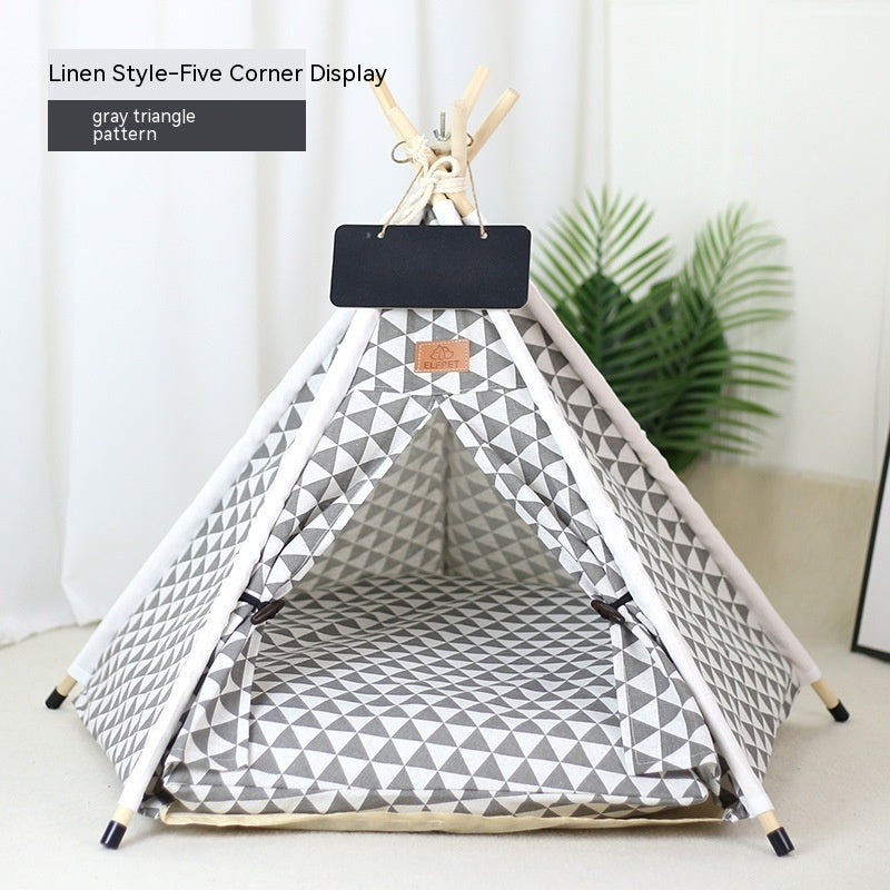 Pet Tent Cat House Removable And Washable Kennel Cat Villa Semi-enclosed Insulation Cat Nest Foldable Cat Tents